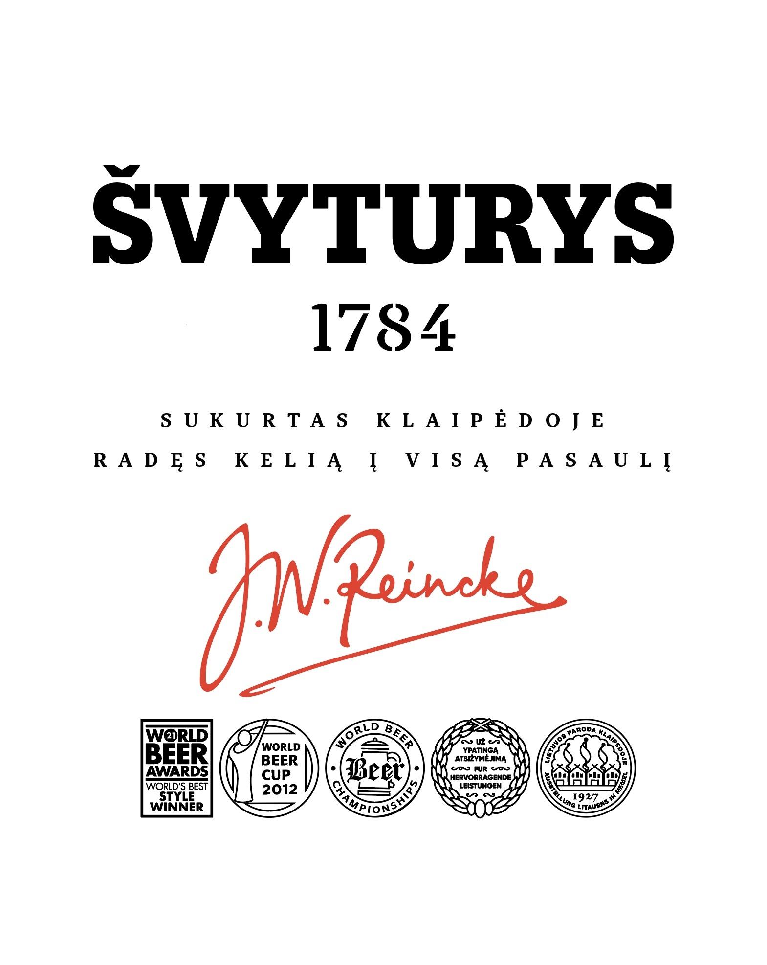Prekės ženklas: ŠVYTURYS 1784 SUKURTAS KLAIPĖDOJE RADĘS KELIĄ Į VISĄ PASAULĮ